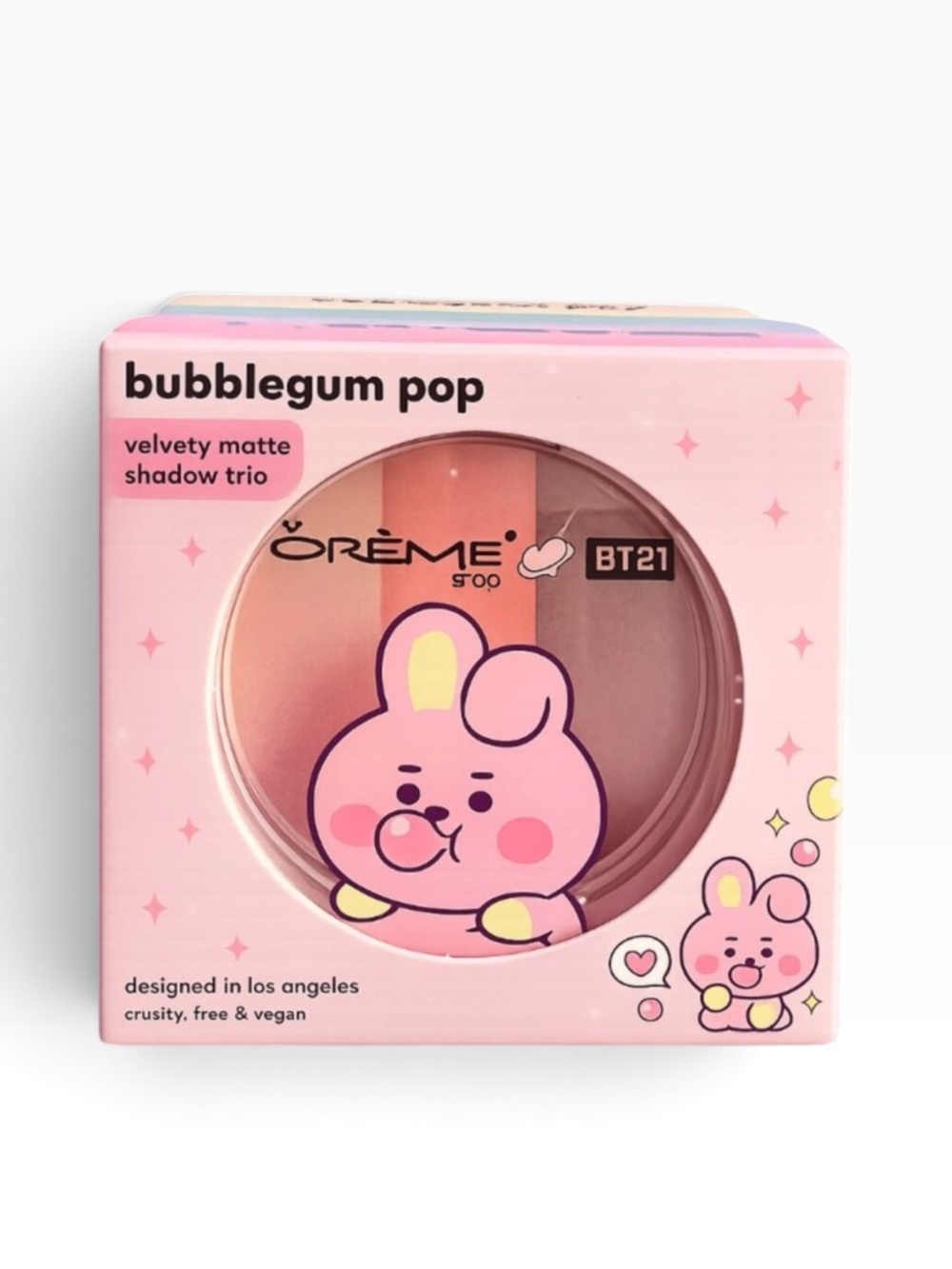 The Crème Shop BT21 Baby COOKY Bubblegum Pop Eyeshadow Trio